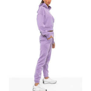 ชุดฮู้ดดี้ผู้หญิงคุณภาพพรีเมียม ทรงโอเวอร์ไซส์ น้ำหนักเบา ผ้าถัก สวมใส่สบายๆ สำหรับฤดูหนาว สไตล์สตรีทแวร์ ผ้าฝ้าย 100% สีพื้น มีฮู้ด - Product Image 5