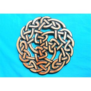 Rustic Wooden <b>Trivet</b> Heat Resistant Hot Pad Round Celtic Knot Wood Carved Coaster Coasters Wall Art Kitchen Table Decor <b>Trivets</b> - Product Image 1