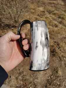 Moderna y Elegante Taza de Cerveza de Cuerno de Búfalo Natural, Reutilizable, Apta para Lavavajillas, Personalizable, Precio Bajo - Product Image 4