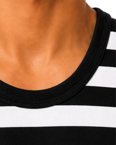Black <b>White</b> Striped <b>Men</b> Cotton Tank Top Sleeveless <b>Vest</b> Casual Summer Gym Fitness Shirt Breathable Loose Fit Streetwear Tank Top - Product Image 5