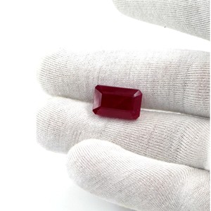 Rubis naturel de Bangkok octogonal 22,92 carats, pierre précieuse de rubis naturel taillée en facettes pour la fabrication de bijoux, prête à l'emploi - Product Image 4