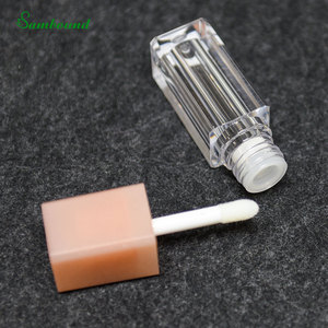 Tube de brillant à lèvres personnalisé par le fabricant avec couvercle carré arrondi, flacon rechargeable de 7 ml pour liquide pailleté, bouteille PET écologique, usine de fabrication - Product Image 2