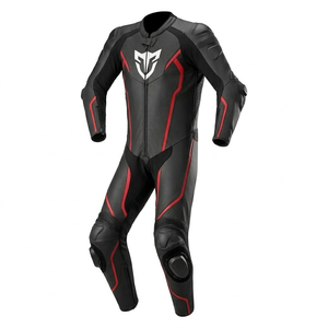 Combinaison de course moto en cuir professionnelle sur mesure – Armure homologuée CE – Combinaison de piste en cuir de vachette respirant - Product Image 1