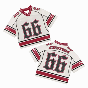 Bruin roze mesh American football shirt heren V-hals korte mouw gesublimeerde print ademend regular fit teamnummers 88 - Product Image 5