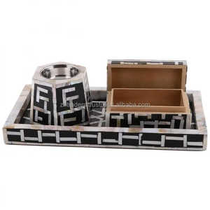 Golden Serenity madre de perla Mabkhara quemador hecho a mano de lujo Bakhoor titular para Ramadan Eid, elegante decoración de fragancia para el hogar - Product Image 4