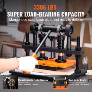 Machine de découpe à double arbre de guidage 0.47 Pression Course Machine manuelle de gaufrage du cuir 10.2X5.9 Plaque de gaufrage pour l'artisanat - Product Image 3