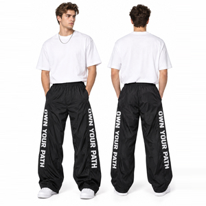 Casual Street Style Printed <b>Windbreaker</b> Pants Men Lightweight Waterproof Rain Pant Breathable Nylon Trousers Men <b>Camping</b> Pants - Product Image 1