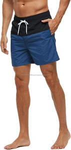 Maillot de bain de plage décontracté à séchage rapide pour homme avec short de plage doublé en maille imprimé sur le devant avec poches 1 pièce - Product Image 2