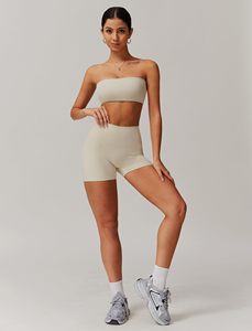 Wholesale High Quality Breathable Sport Bra for Women Yoga Fitness Backless Halter Neckline Front Logo High Support Sets - Product Image 5