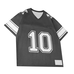 Camiseta de fútbol estilo boxy de doble capa de malla con hombros caídos y color personalizado, fabricada en Pakistán, para hombre. - Product Image 4