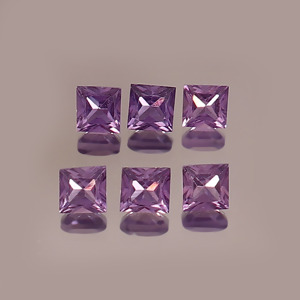 Zafiro púrpura cultivado en laboratorio, 3.5 mm, corte cuadrado, facetado, calibrado, piedra suelta certificada para la fabricación de joyas, suministro al por mayor. - Product Image 1