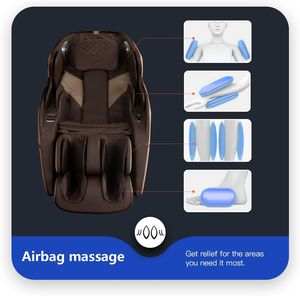 Chaise de massage chauffante intégrale moderne Shiatsu à gravité zéro avec fonction musicale en cuir PU pour le cou, le dos et les jambes – Offre spéciale - Product Image 5