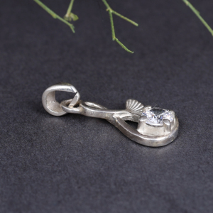 Collier pendentif nœud infini en argent sterling 925 avec zircone cubique transparente, colliers pendentifs fins nœud infini pour femmes, vente en gros - Product Image 3