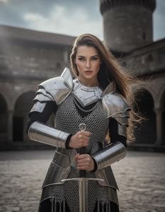 Armadura de Caballero Medieval Hecha a Mano, Conjunto de Acero Plateado, Disfraz de Cosplay, Acero Inoxidable, Cuerpo Completo, Estilo Antiguo Moderno - Product Image 1