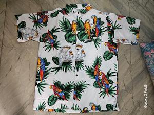 เสื้อเชิ้ตแขนสั้นลำลองสไตล์ฮาวายสำหรับผู้ชาย ลายใบไม้เขตร้อน สีดำเขียว เหมาะสำหรับใส่ในช่วงฤดูหนาว ระบายอากาศได้ดี เป็นมิตรกับสิ่งแวดล้อม ผ้าทวิล 100% - Product Image 2