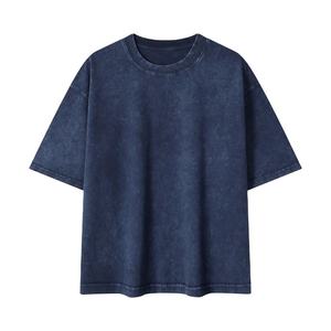 เสื้อยืดทรงบ็อกซี่ฟิต ผู้ชาย ไซส์ใหญ่ ผ้าคอตตอนหนา 100% สไตล์สตรีทแวร์ แขนสั้น รับสกรีนโลโก้ ลำลอง ทรงปกติ น้ำหนัก 220 กรัม - Product Image 1