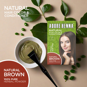 Caja de 100g de color de pelo de Henna a base de hierbas marrones naturales OEM con bolsa interior transparente HALAL, estándares de calidad japoneses de la ISO-GMP - Product Image 2