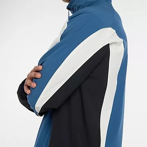 Ensemble de jogging pour homme grande taille, veste coupe-vent légère en nylon imprimée à col montant et pantalon de survêtement - Product Image 6