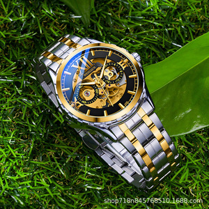 Elegante Reloj Mecánico Automático de Lujo para Hombre, Esfera con Puntero Luminoso, Caja de Aleación, Resistente al Agua 30M, para Uso Casual y de Negocios - Product Image 6