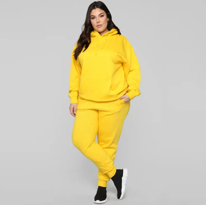 Conjunto de dos piezas personalizado de alta calidad para mujer, pantalones de chándal de algodón de talla grande para otoño/invierno, sudadera con capucha, cremallera y parches. - Product Image 5