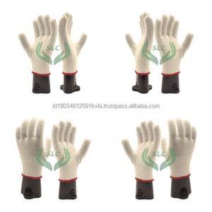 ถุงมือทำงานเส้นด้ายฝ้ายรีไซเคิลคุณภาพสูงสีขาวไม่ลื่นเพิ่มความปลอดภัยสำหรับการใช้งานทางการเกษตรในราคาไม่แพง - Product Image 4