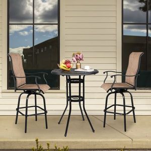 Outdoor Patio Cast Aluminum Round Bar Table 32*32*41" Durable and Stylish Furniture - Product Image 6