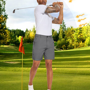Shorts de golf pour hommes sur mesure, nouveau design, coupe ajustée, tissu léger et respirant, vêtements de sport pour l'entraînement - Product Image 6