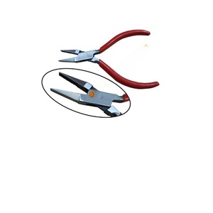 Pince à bec plat en acier inoxydable avec poignée rouge pour la mise en forme, la découpe et la fabrication de bijoux DIY - Product Image 4