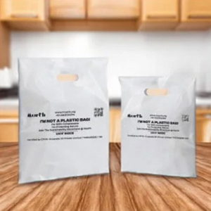 Bolsas de Compra Premium Ecológicas de PE con Corte en D, Biodegradables, Compostables, Impresión Flexográfica, Sellado Térmico, Se Aceptan Pedidos Personalizados, Marca UKHI - Product Image 2
