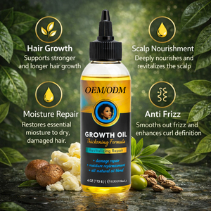 Aceite Orgánico para el Crecimiento del Cabello, Fórmula Herbal Engrosadora, Aceite para el Cuero Cabelludo, Hidratante, Reparador, 118ml - Product Image 2
