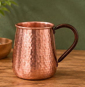 <b>Hammered</b> Copper Mug With Handle Vintage Style Drinkware For Home Use Vintage Insulated Barrel Cocktail Drinkware - Product Image 6