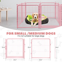 Clôture pour chien en tube carré en fer robuste, pliable et démontable, structure robuste pour les activités des animaux de compagnie dans la cour familiale
