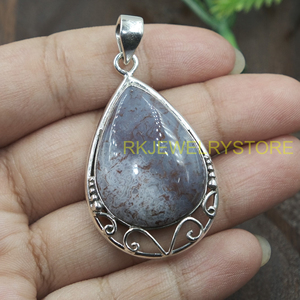 Pendentif Goutte d'Eau en Agate Rouge Naturelle, Argent Sterling 925, Fait Main, Filigrane Vintage, Bijou de Guérison en Cristal, Coffret Cadeau - Product Image 3