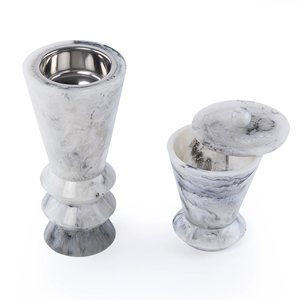 Premium gift elegant gift decorative burner fragrance decor aroma decor incense accessory resin marble accessory marble style - Product Image 2