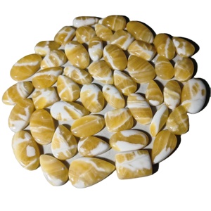 Prix de gros – Pierres précieuses naturelles de haute qualité, pierre jaune de guérison, artisanat en cristal de jaspe pour la fabrication de bijoux - Product Image 5