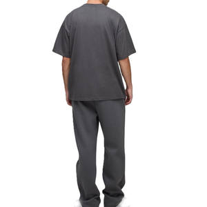 Camisetas de algodón de corte holgado con hombros caídos para hombre, cuello redondo, manga corta, estilo urbano, para producción al por mayor ODM - Product Image 2