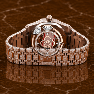 Montre de luxe pour homme en moissanite et diamants, entièrement pavée, avec pierres VVS, bracelet montre - Product Image 4