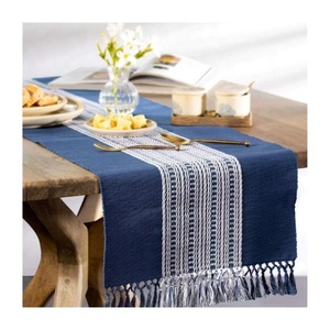 Abstract Embroidered Newest Chinese Style <b>Table</b> <b>Runner</b> Luxury 100% Organic Cotton GOTS Certificate Home Decorations for Sale - Product Image 3
