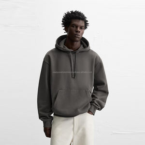 Personalizado 600 Gsm de alta calidad peso pesado Puff estampado hombres 100% algodón bordado chándales sudadera invierno Sudadera con capucha de gran tamaño - Product Image 1