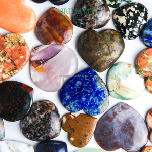 Các loại hình trái tim tự nhiên lỏng đá quý cabochons Nhiều màu khối thỏa thuận cho crafting và chữa bệnh - Product Image 3