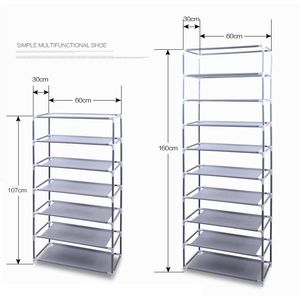 Scarpiera a 10 livelli e 9 scomparti, scaffale porta scarpe, organizer per armadio, disponibile in vari colori - Product Image 6