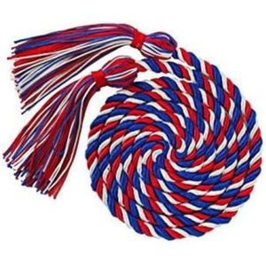Cordón de Macramé Trenzado Rojo, Azul y Blanco, Cordones Redondos de Poliéster de 8 Hilos para Bolsos, Estilo Clásico, Precio Económico y Servicio OEM - Product Image 4