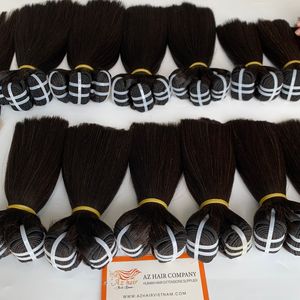 Hueso liso negro natural listo para enviar desde cabello humano real vietnamita cutícula completa alineada - Product Image 6