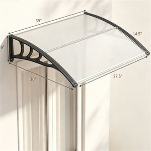 Toldo Moderno para Ventana y Puerta de Policarbonato de 39"x30", UPF50+, Impermeable, Resistente al Viento, para Patio Exterior, Accesorios para Ventanas y Puertas - Product Image 5