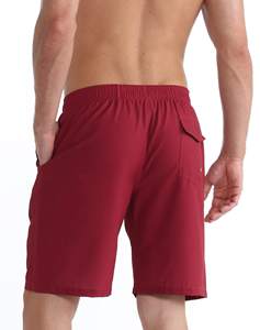 Pantalones Cortos Deportivos de Gimnasio para Hombre, con Cordón Ajustable, de Algodón Orgánico/Spandex de Alto Gramaje, con Logotipo Serigrafiado, Venta al por Mayor - Product Image 2