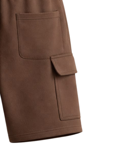 Custom <b>Brown</b> <b>Men</b> <b>Cargo</b> Shorts Elastic Waist Drawstring Casual Streetwear Multi Pocket Summer Shorts Custom Logo OEM Manufacturer - Product Image 6