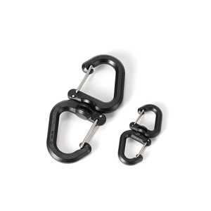 <span class=keywords><strong>Mousqueton</strong></span> double rotatif à 360° en plastique, clip pivotant d'extérieur, crochet en <span class=keywords><strong>S</strong></span> portable, <span class=keywords><strong>mousqueton</strong></span> double pour sacs à dos et porte-clé<span class=keywords><strong>s</strong></span> de camping - Product Image 1