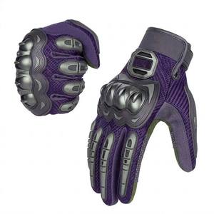 Guantes de Motocicleta Transpirables de Cuero con Protección Rígida en los Nudillos, Ventilados, para Conducción de Verano, Cómodos para Hombre 2026 - Product Image 2