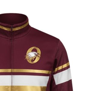 Veste de sport pour homme en polyester, couleur bordeaux et or, pour l'entraînement sportif, uniforme d'équipe, vêtements de sport d'extérieur, veste de performance - Product Image 3
