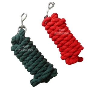 Accesorios para caballos, cuello Halter con cuerda de plomo, equipo de equitación ecuestre de algodón, logotipo personalizado duradero, venta al por mayor, portátil - Product Image 1